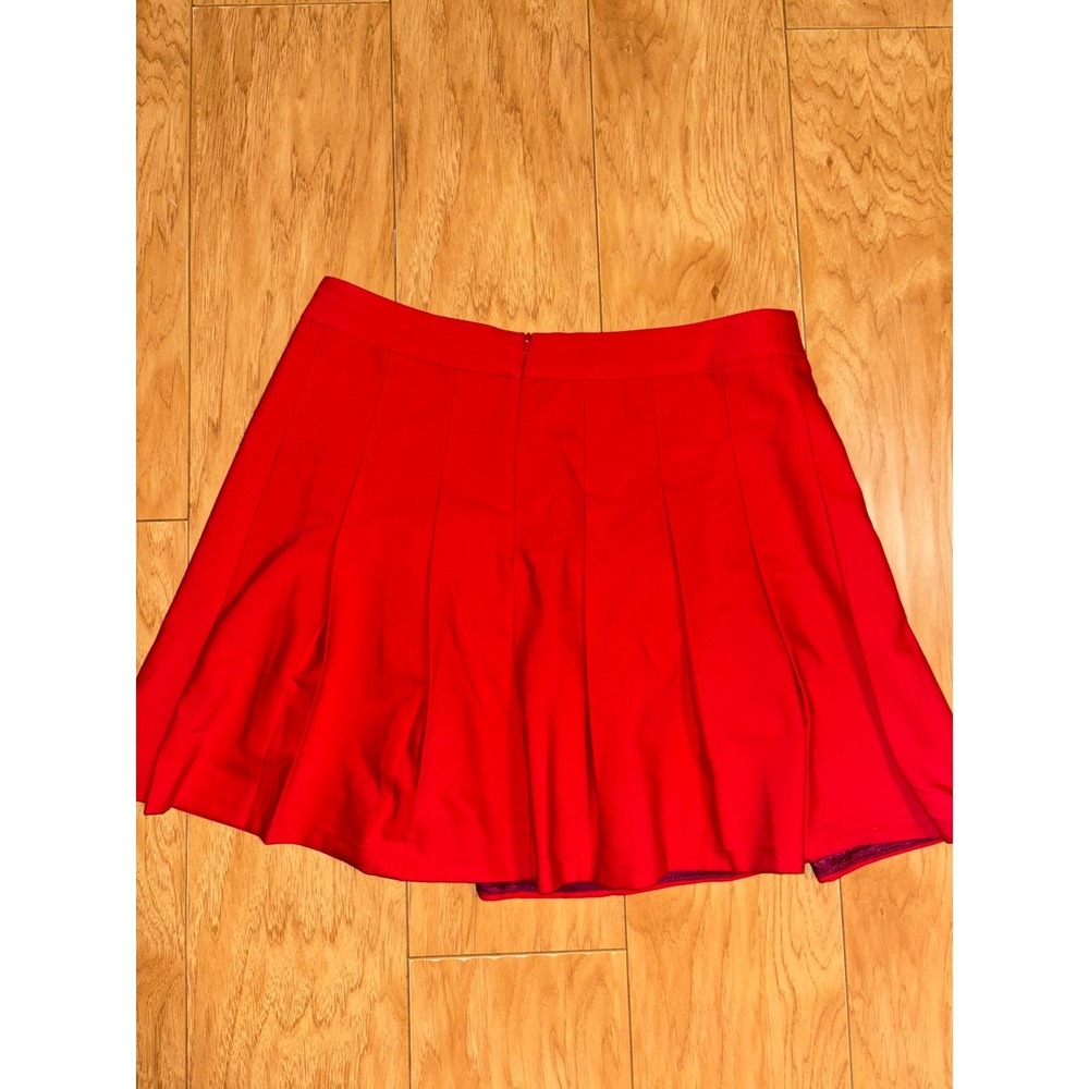 Aritzia Sunday Best Red Pleated Skirt Size 10 Preppy Tennis Pickleball Athletic - Picture 4 of 9